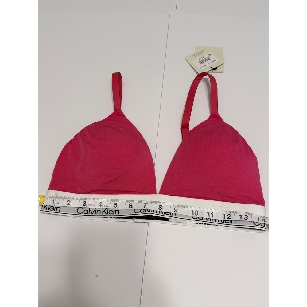 Calvin Klein Modern Cotton Pink Bralette Logo Band XL NWT - Picture 6 of 9